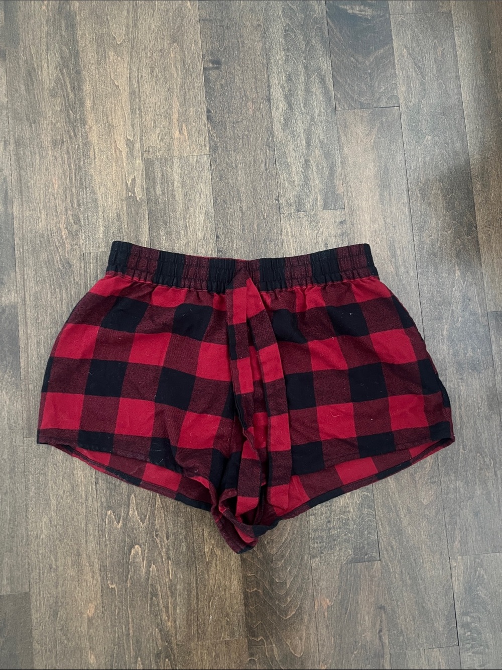 Garage Red & Black Buffalo Plaid Sleep Shorts